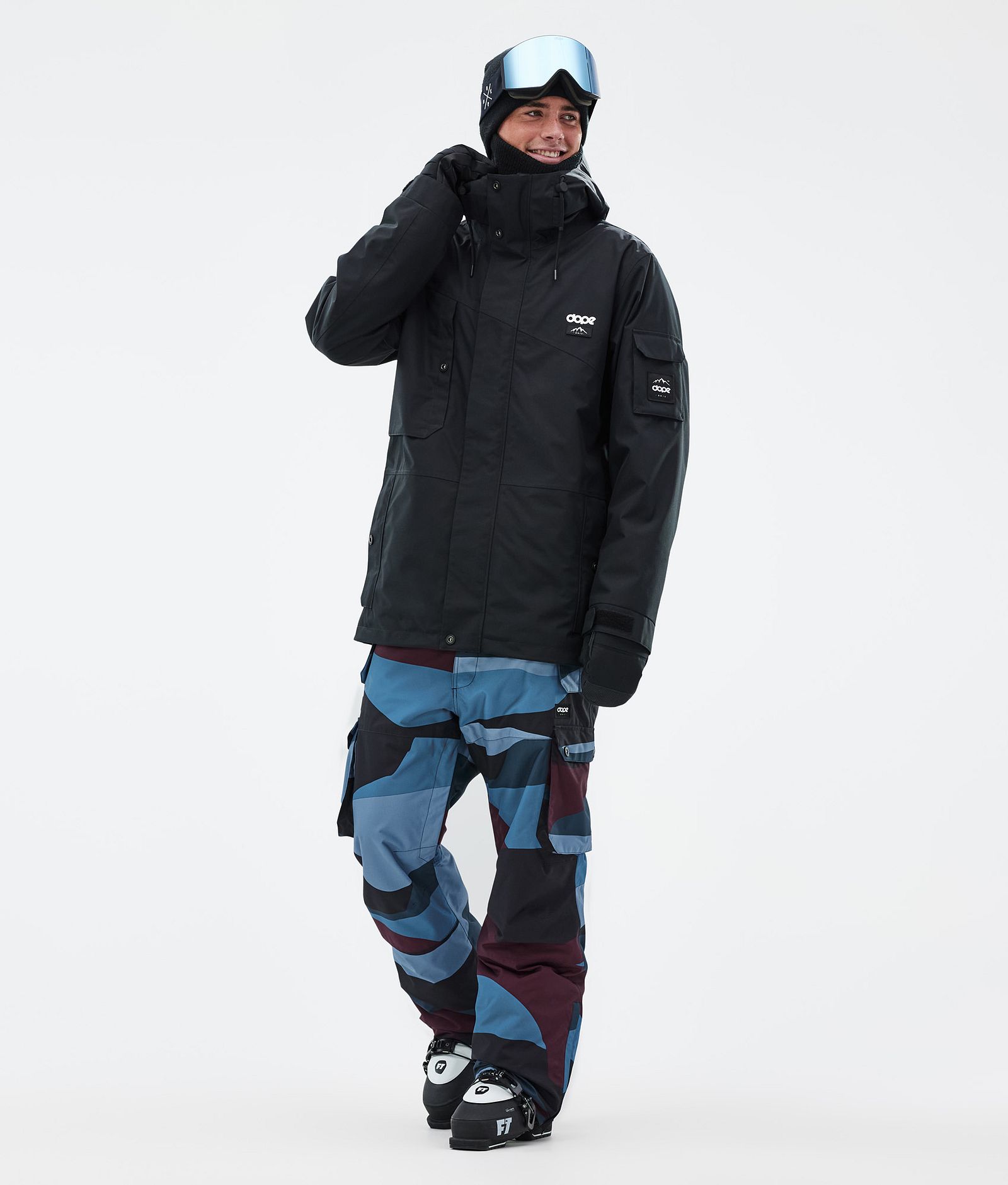 Dope Iconic Skidbyxa Herr Shards Burgundy Blue, Bild 2 av 7