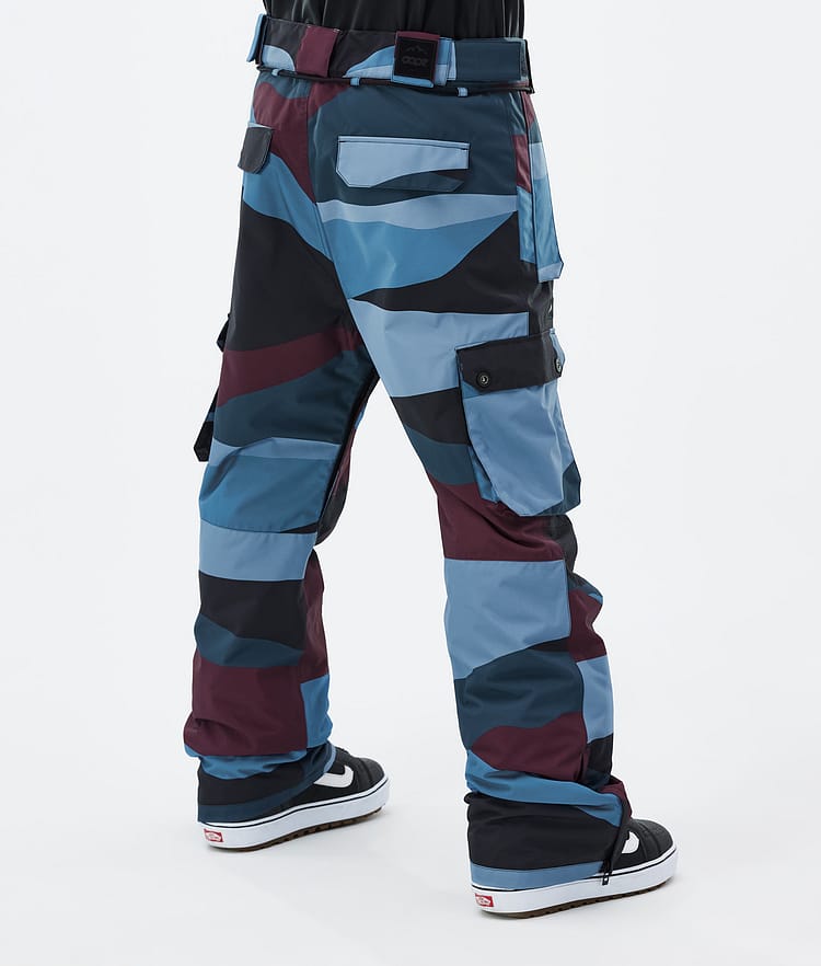 Dope Iconic Snowboardbyxa Herr Shards Burgundy Blue, Bild 4 av 7