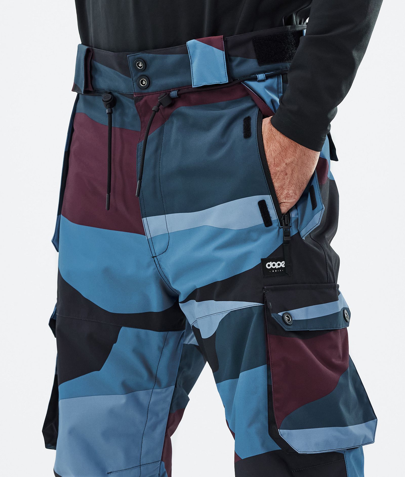 Dope Iconic Snowboardbyxa Herr Shards Burgundy Blue, Bild 5 av 7