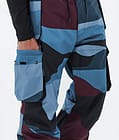 Dope Iconic Snowboardbyxa Herr Shards Burgundy Blue, Bild 6 av 7