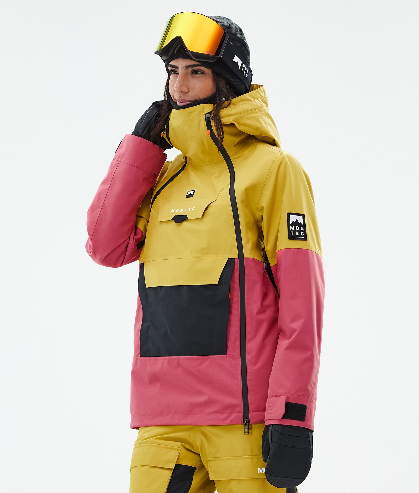 Montec Doom W Snowboardjacka Dam Yellow/Black/Light Red, Bild 1 av 11