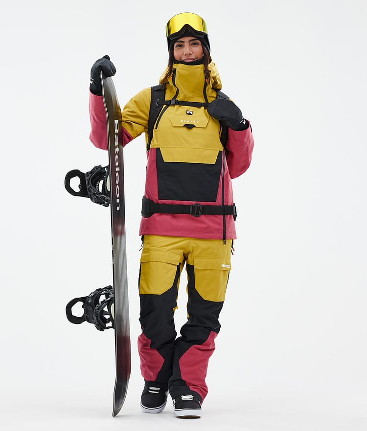 Montec Doom W Snowboardjacka Dam Yellow/Black/Light Red, Bild 3 av 11