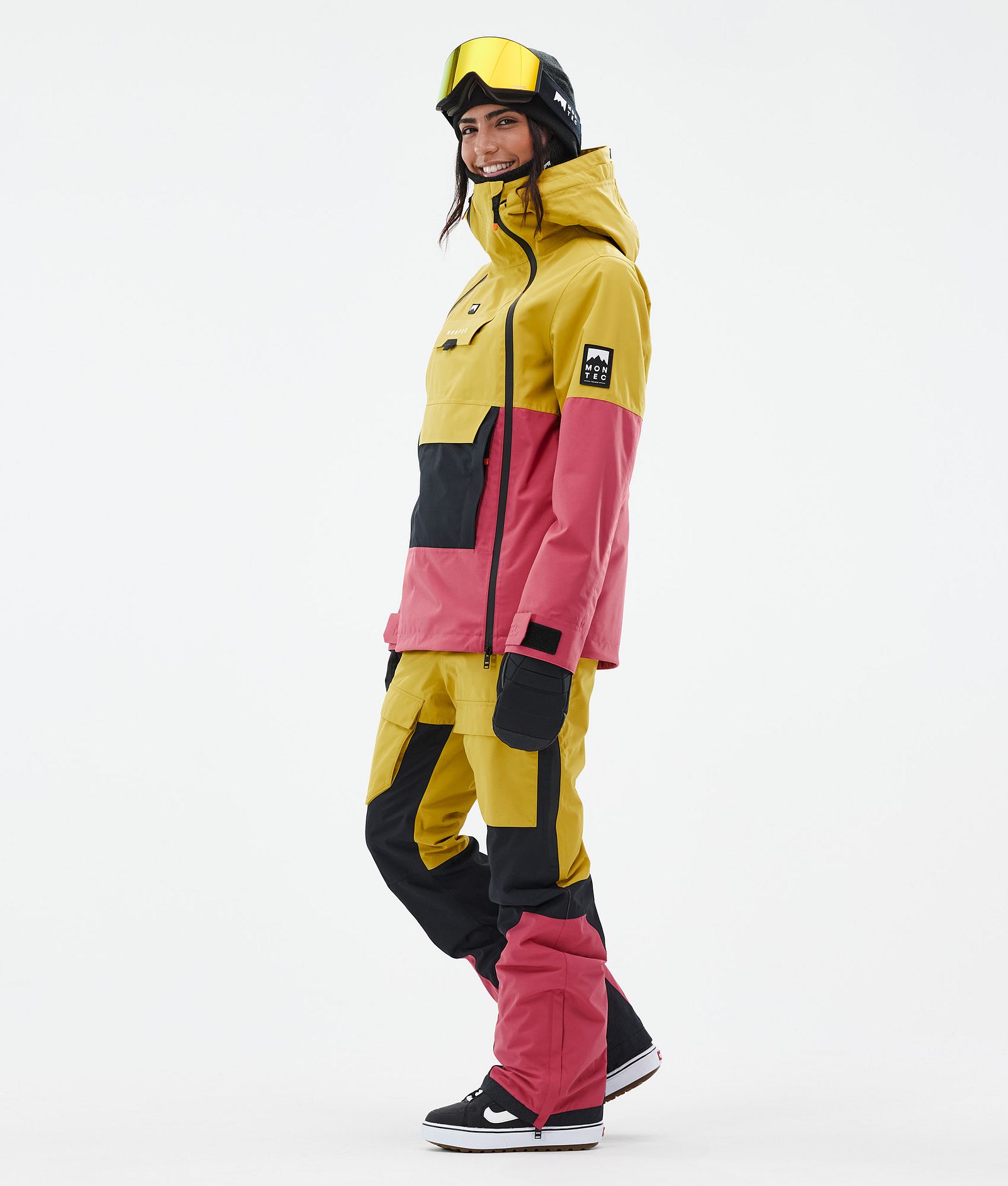 Montec Doom W Snowboardjacka Dam Yellow/Black/Light Red, Bild 4 av 11