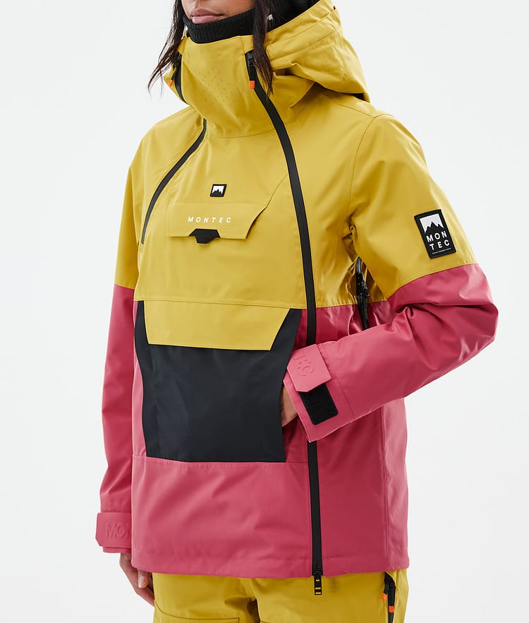 Montec Doom W Snowboardjacka Dam Yellow/Black/Light Red, Bild 8 av 11