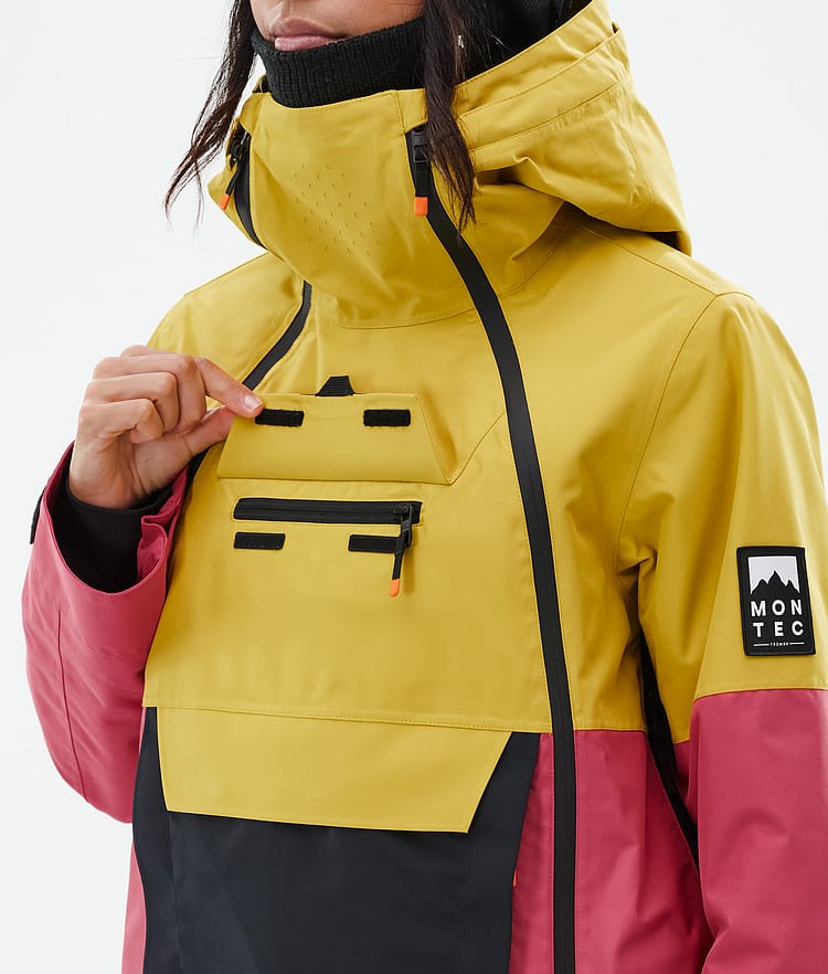 Montec Doom W Snowboardjacka Dam Yellow/Black/Light Red, Bild 10 av 11