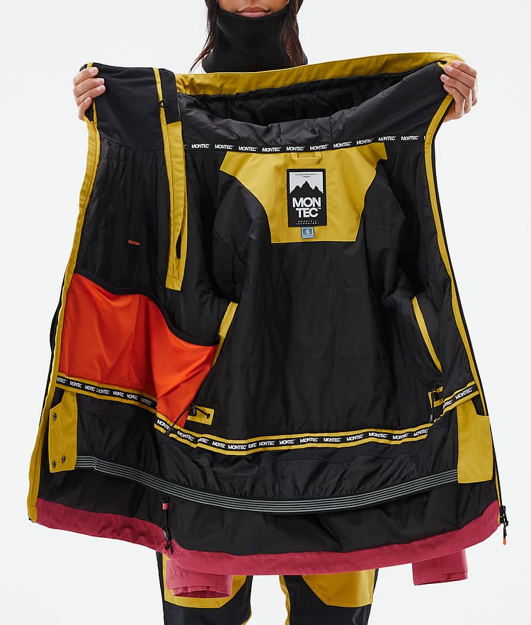 Montec Doom W Snowboardjacka Dam Yellow/Black/Light Red, Bild 11 av 11