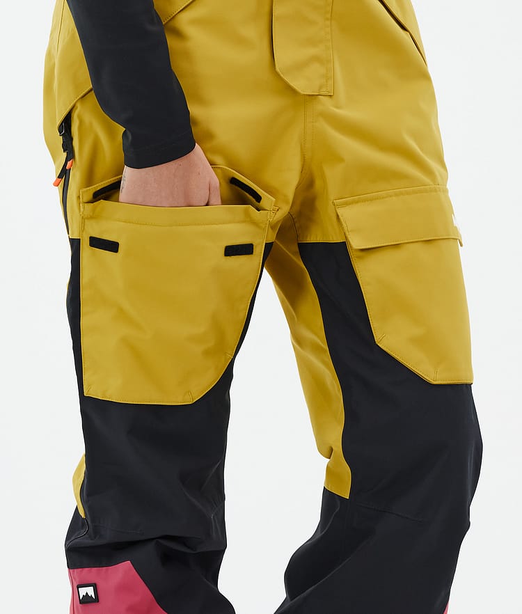 Montec Fawk W Snowboardbyxa Dam Yellow/Black/Light Red, Bild 7 av 7