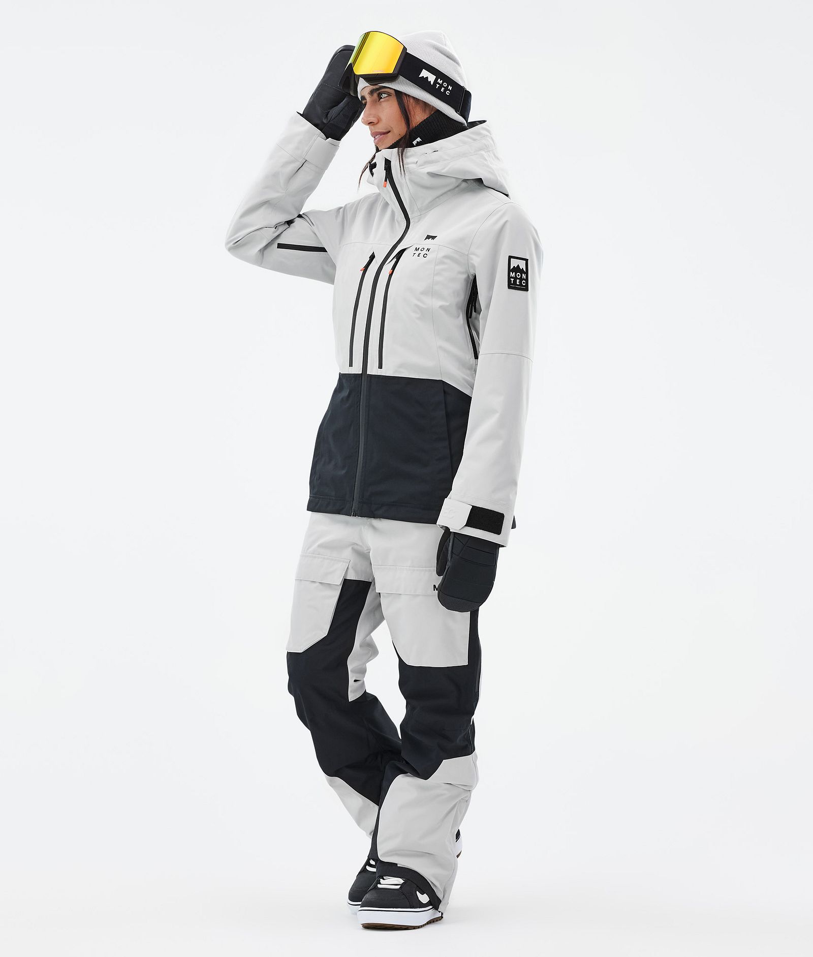 Montec Fawk W Snowboardbyxa Dam Light Grey/Black, Bild 2 av 7