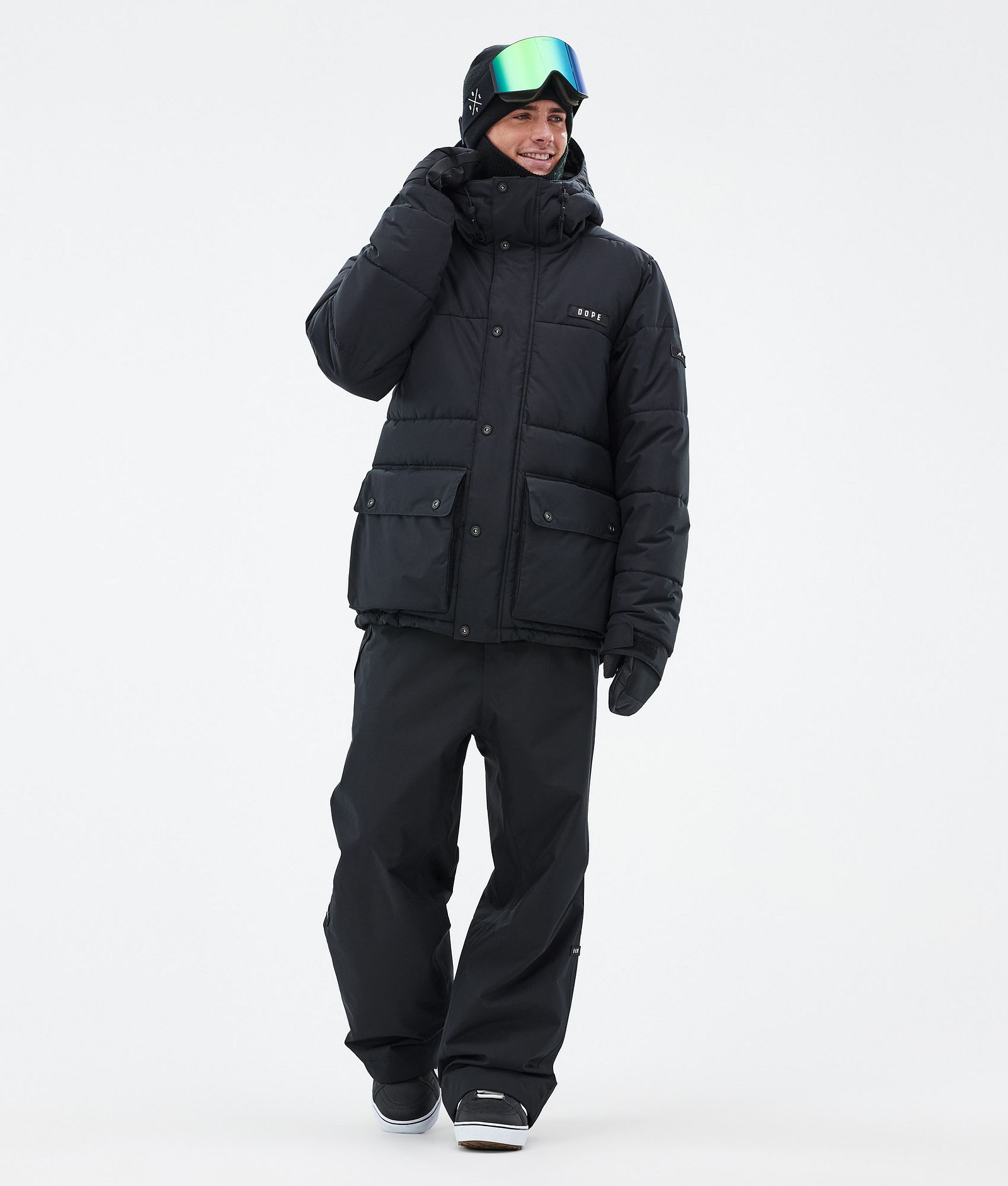 Dope Puffer Full Zip Snowboardjacka Herr Black, Bild 2 av 9