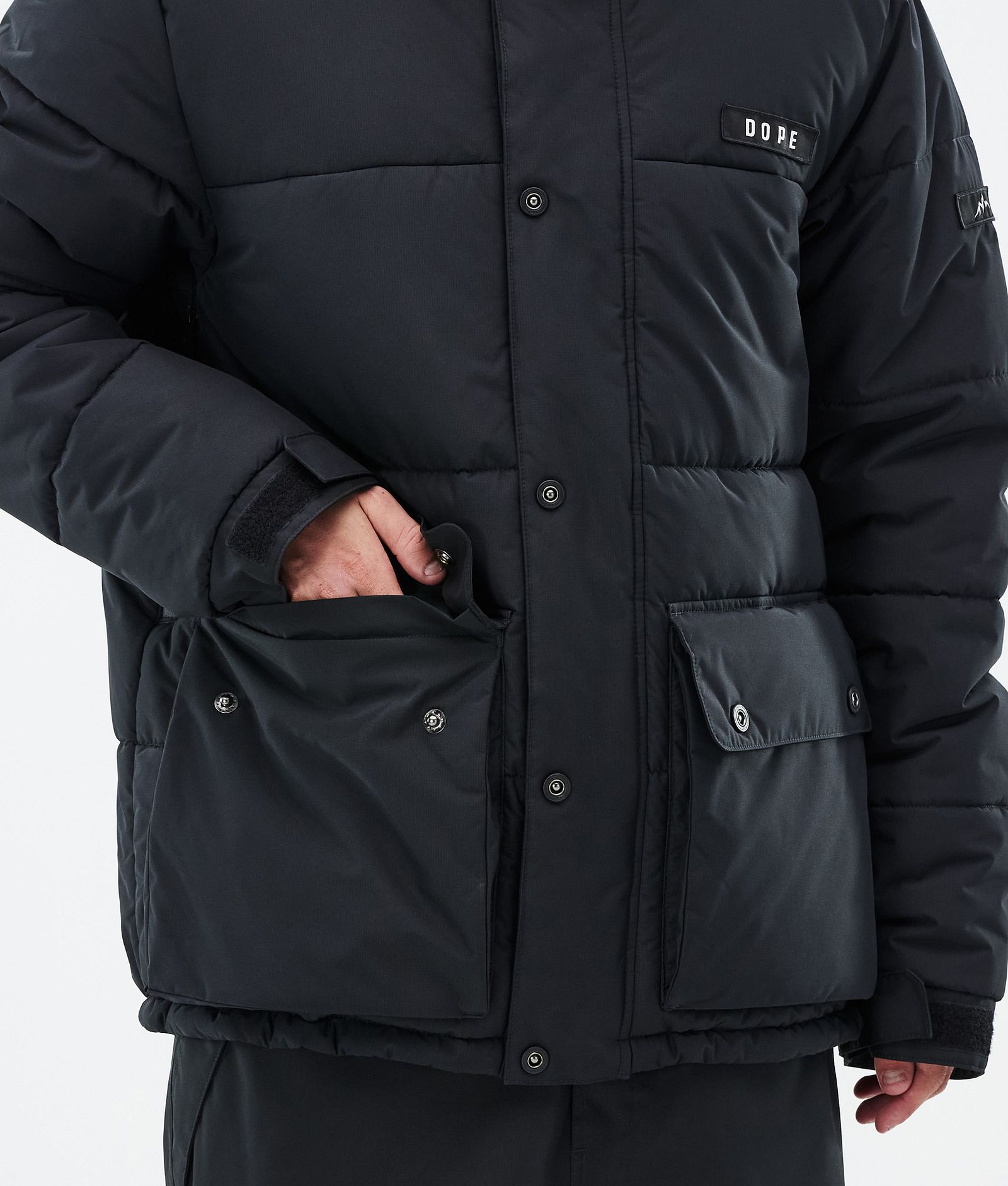 Dope Puffer Full Zip Snowboardjacka Herr Black, Bild 8 av 9