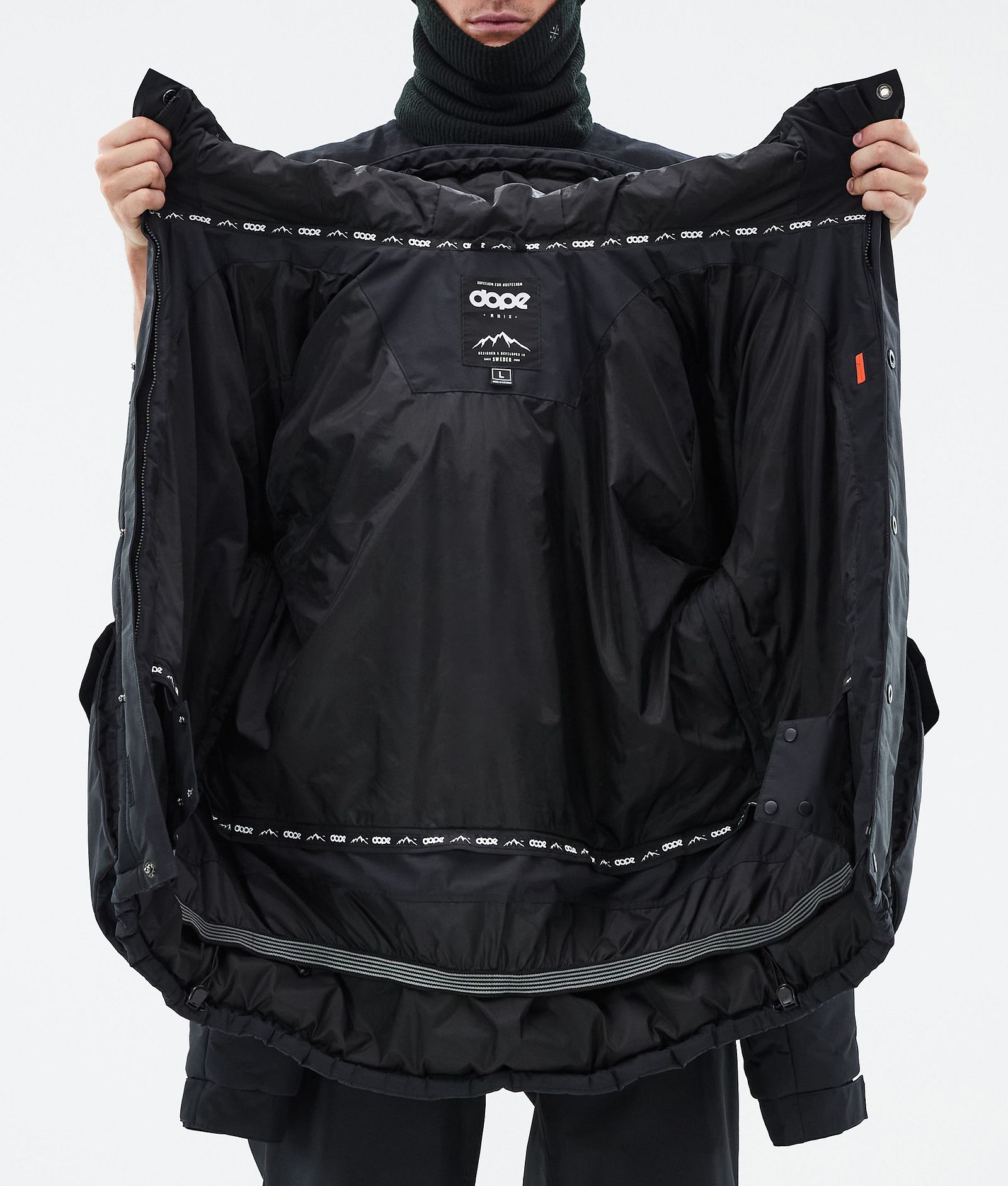 Dope Puffer Full Zip Snowboardjacka Herr Black, Bild 9 av 9