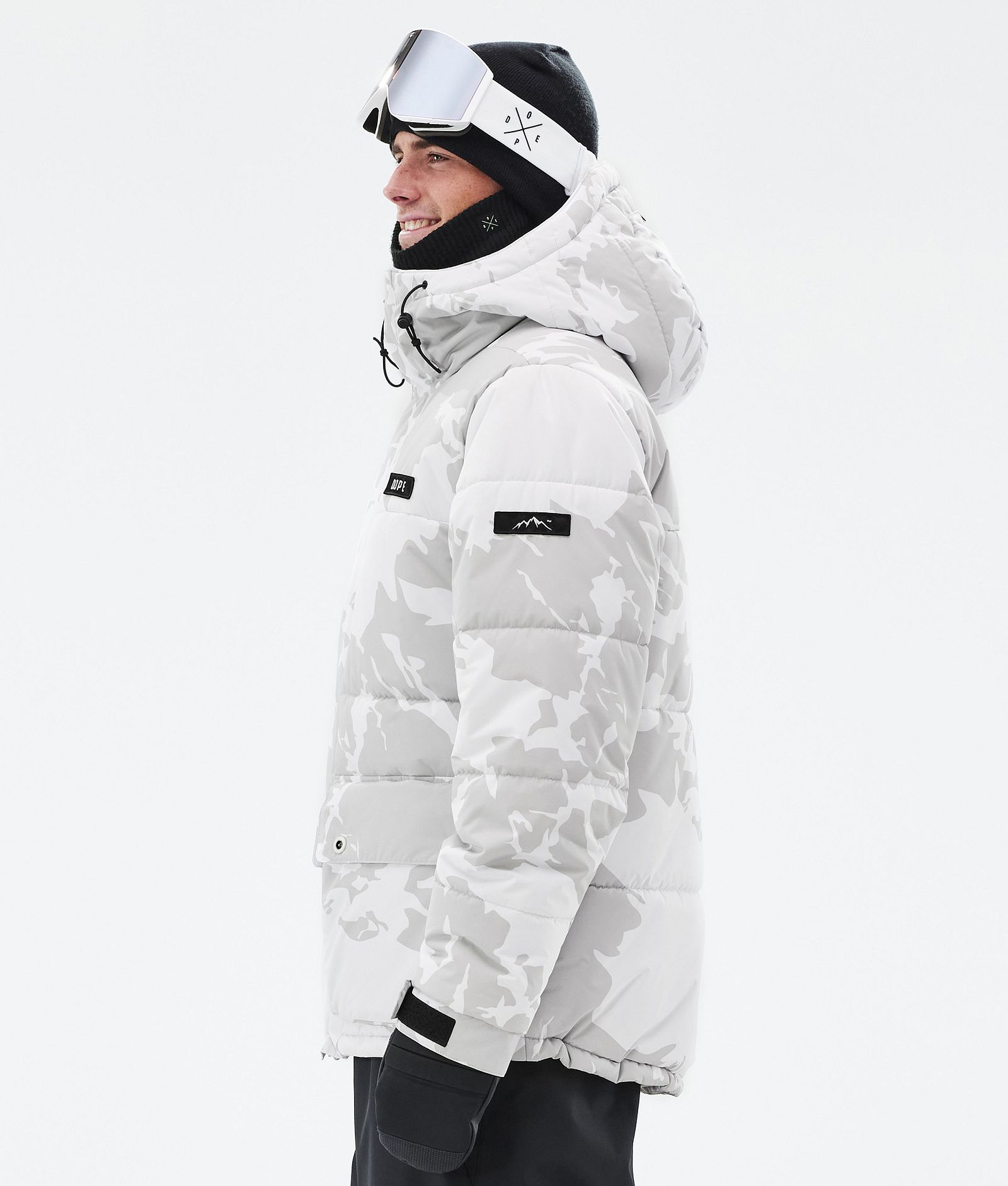 Dope Puffer Full Zip Snowboardjacka Herr Grey Camo, Bild 5 av 9