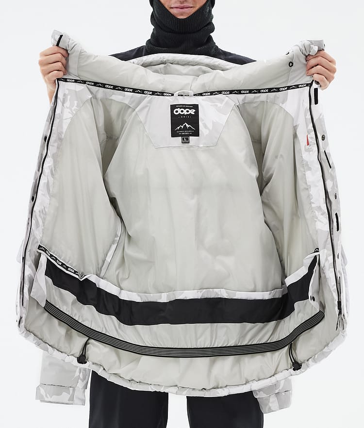 Dope Puffer Full Zip Snowboardjacka Herr Grey Camo, Bild 9 av 9