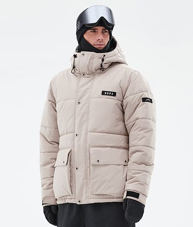 Dope Puffer Full Zip Skidjacka Man Sand