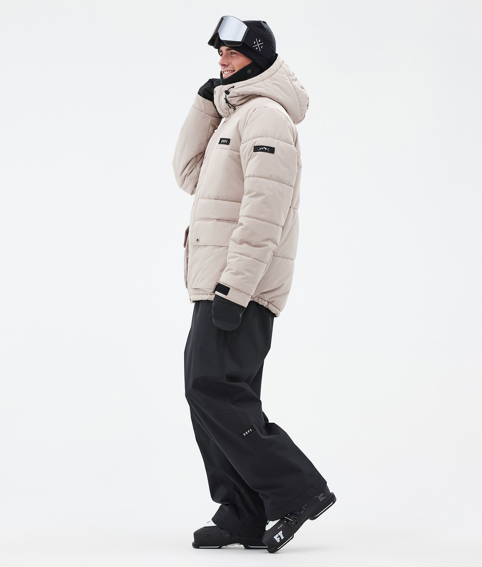 Dope Puffer Full Zip Skidjacka Herr Sand, Bild 3 av 9