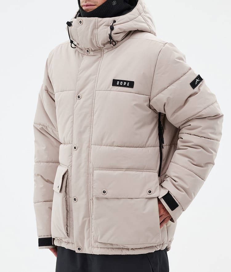 Dope Puffer Full Zip Snowboardjacka Herr Sand, Bild 7 av 9