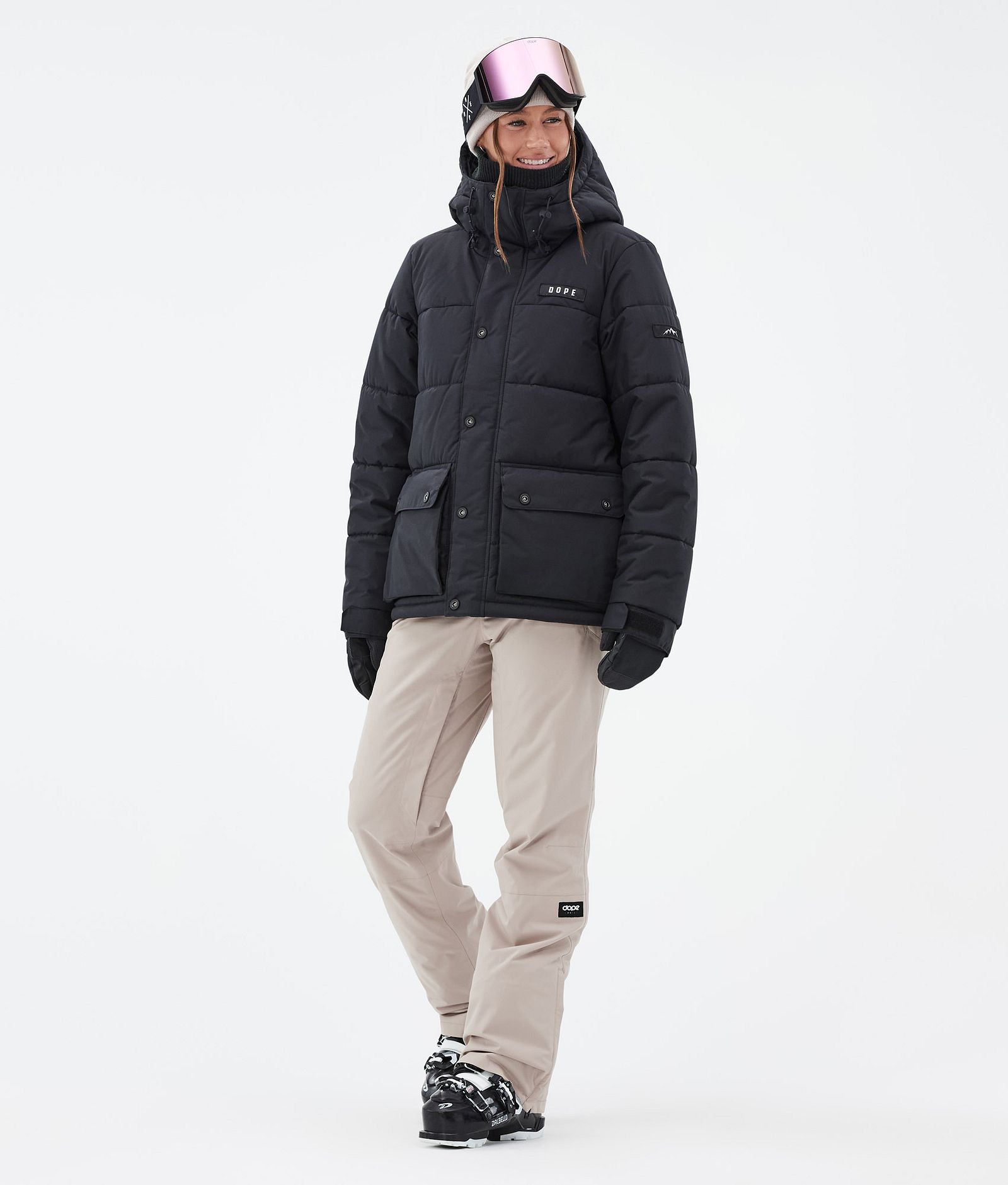 Dope Puffer W Full Zip Skidjacka Dam Black, Bild 2 av 9