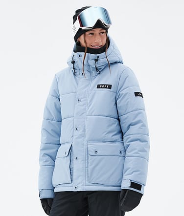 Dope Puffer W Full Zip Snowboardjacka Light Blue