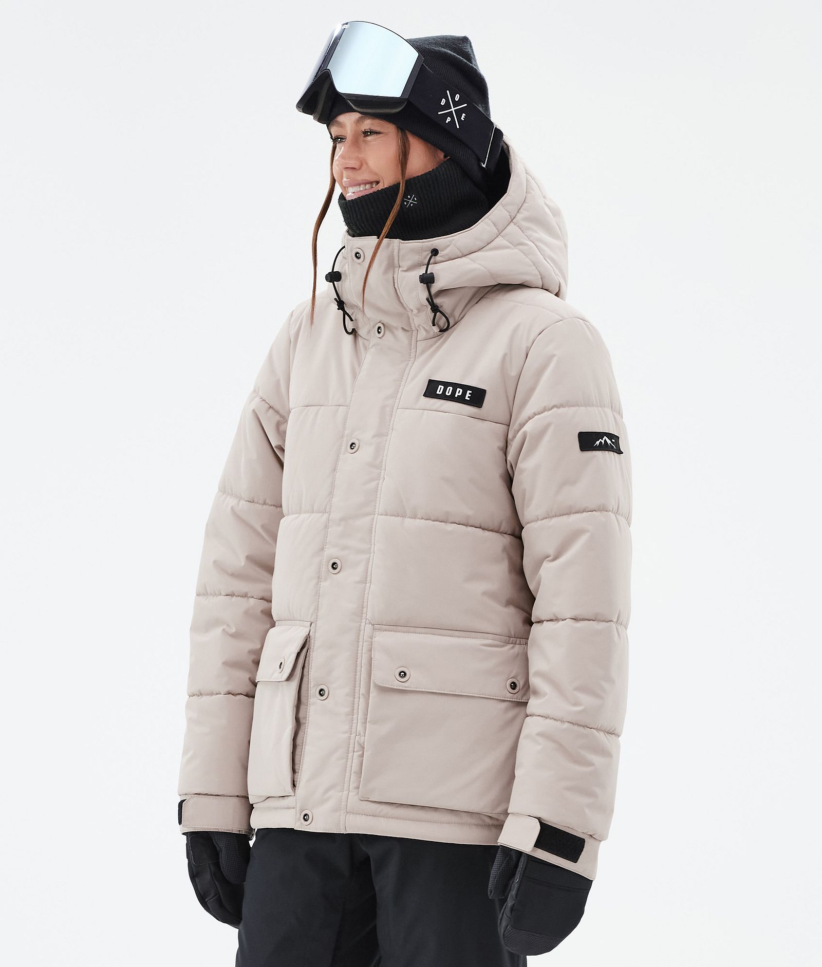 Dope Puffer W Full Zip Skidjacka Dam Sand, Bild 1 av 9