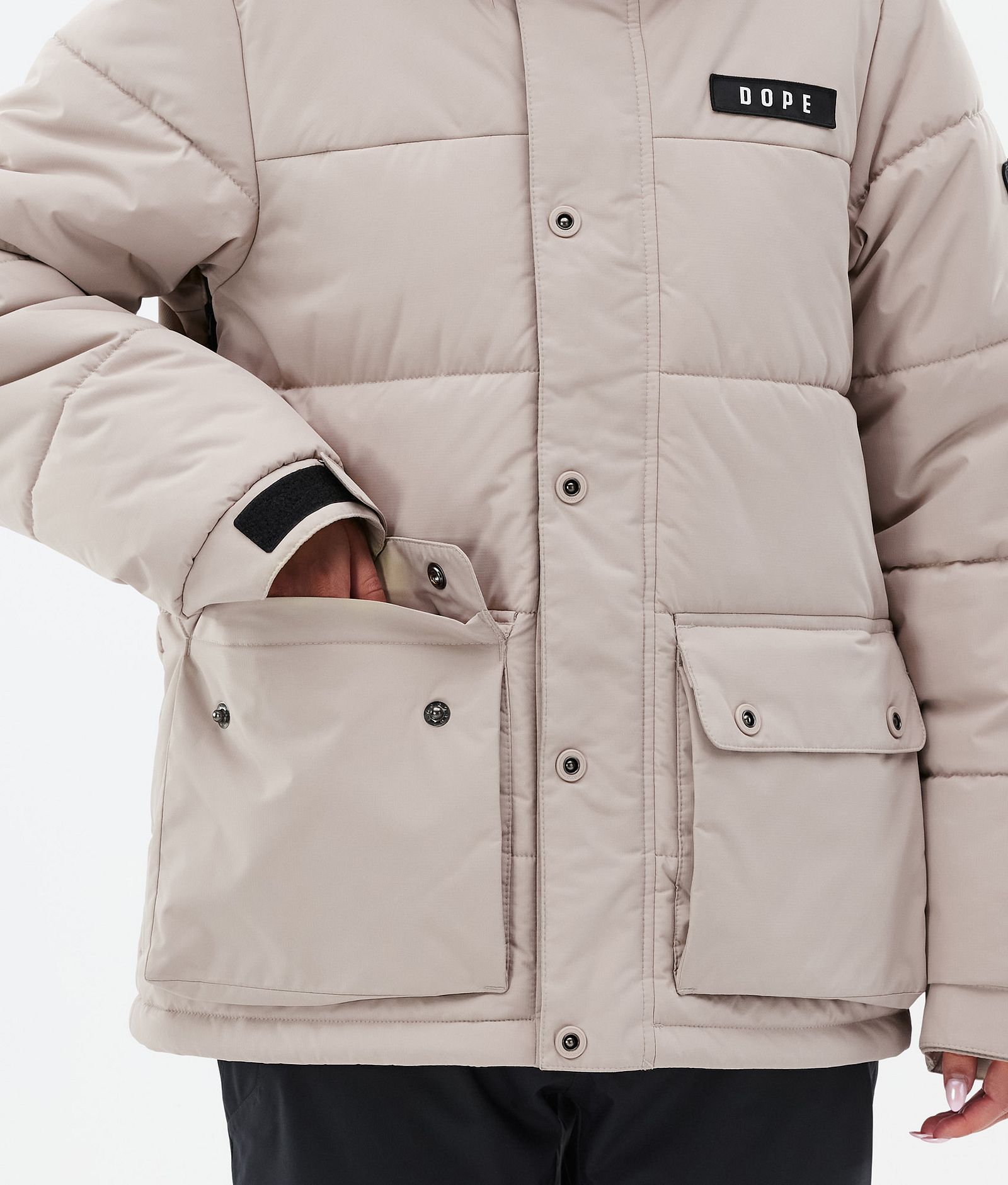 Dope Puffer W Full Zip Snowboardjacka Dam Sand, Bild 8 av 9