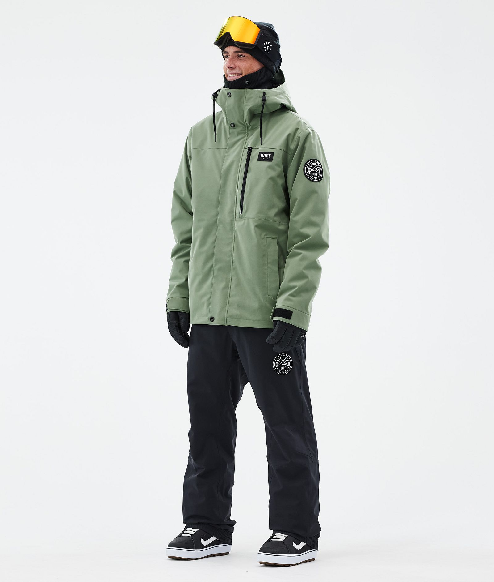 Dope Blizzard Full Zip Snowboardjacka Herr Moss Green, Bild 2 av 9