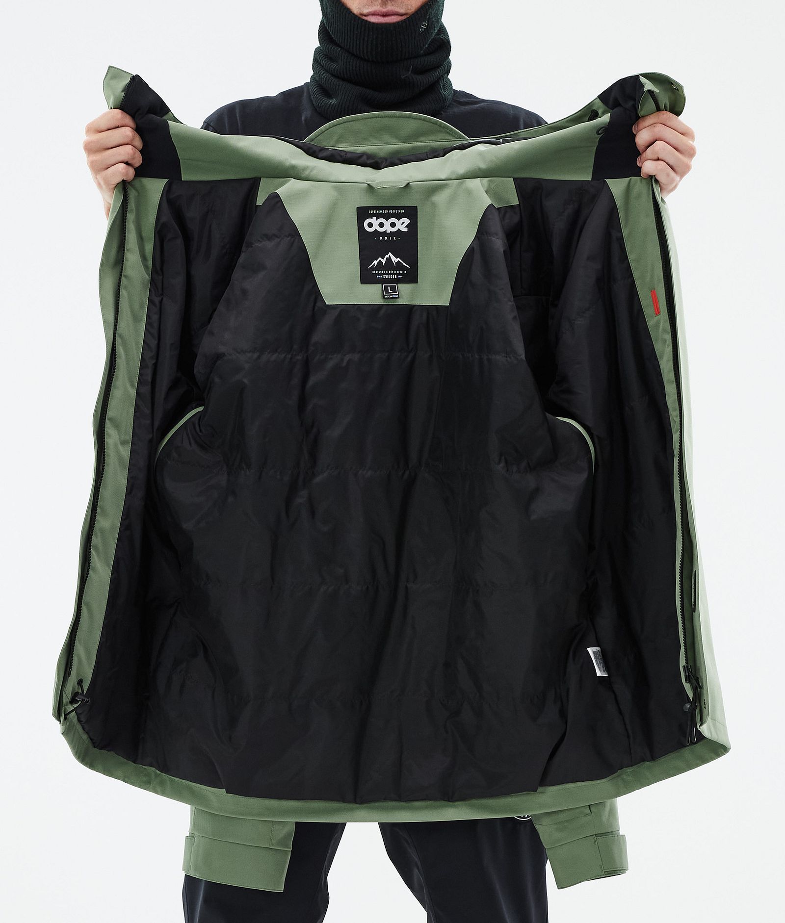 Dope Blizzard Full Zip Snowboardjacka Herr Moss Green, Bild 9 av 9