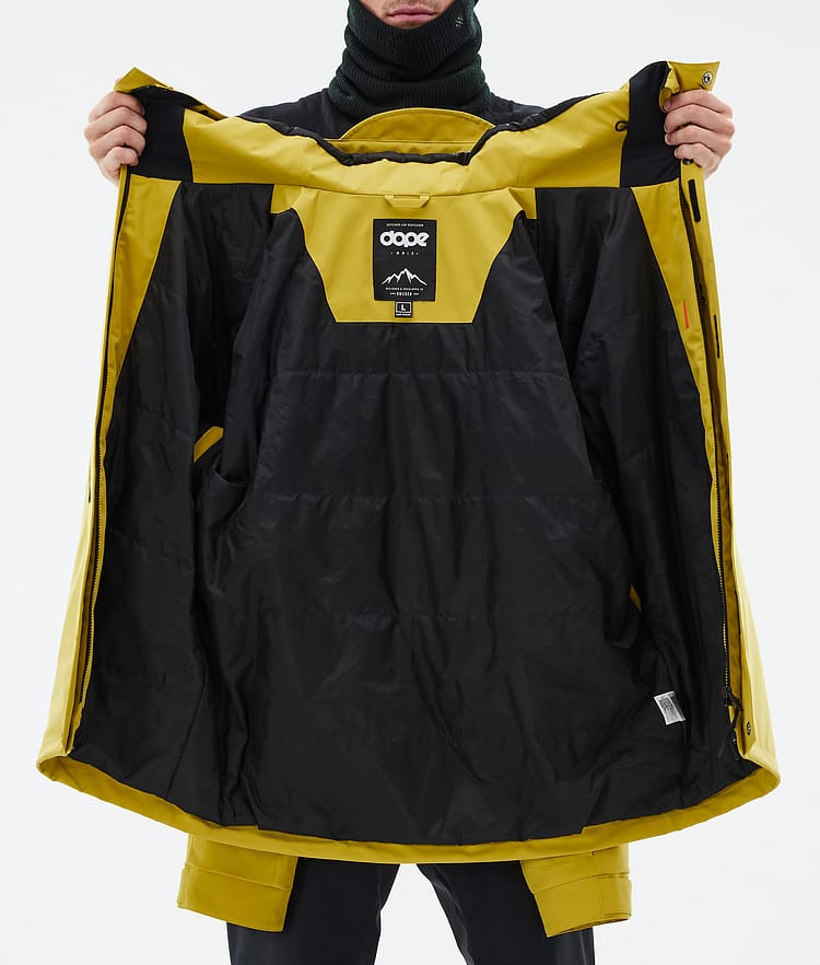 Dope Blizzard Full Zip Snowboardjacka Herr Yellow, Bild 9 av 9