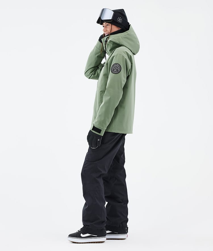 Dope Blizzard W Full Zip Snowboardjacka Dam Moss Green, Bild 3 av 9