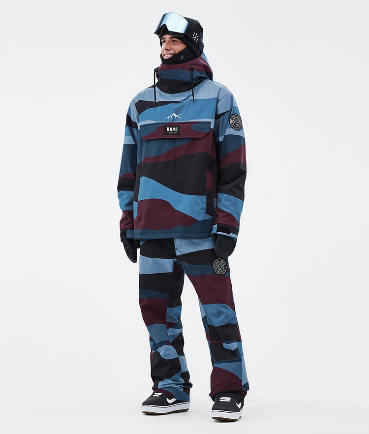 Dope Blizzard Snowboardbyxa Herr Shards Burgundy Blue, Bild 2 av 5