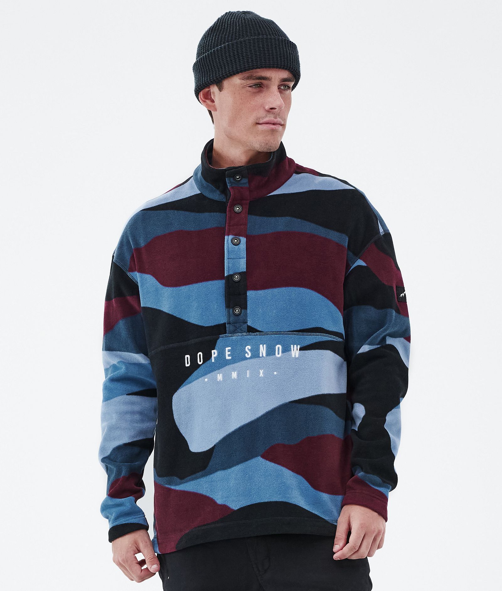 Dope Comfy Fleecetröja Herr Shards Burgundy Blue, Bild 1 av 6