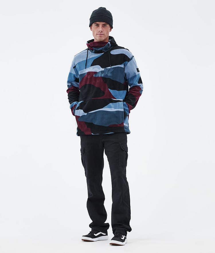 Dope Cozy II Fleecehood Herr Shards Burgundy Blue, Bild 3 av 7