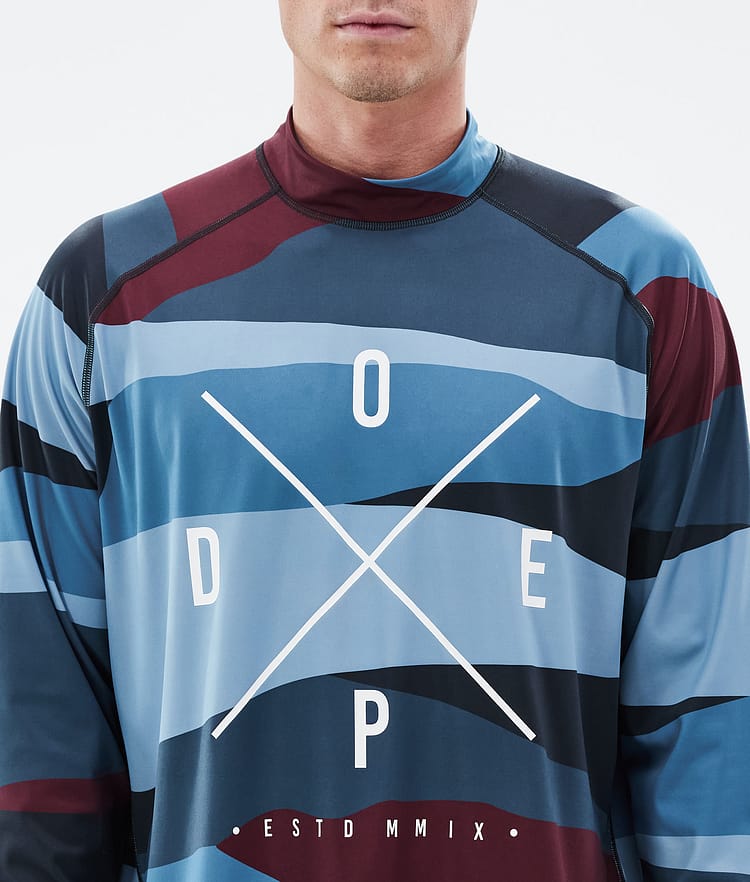 Dope Snuggle Underställströja Herr 2X-Up Shards Burgundy Blue, Bild 6 av 7