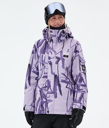 Dope Adept W Snowboardjacka Dam Scribble Purple