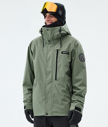 Dope Blizzard Full Zip Snowboardjacka Moss Green