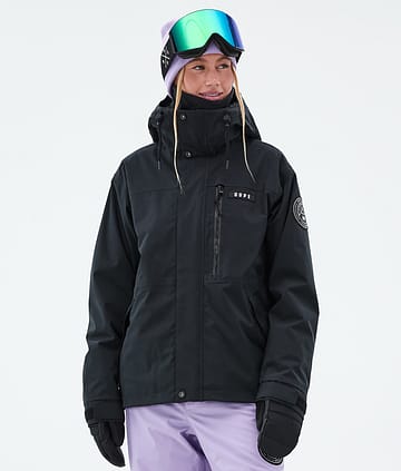 Dope Blizzard W Full Zip Snowboardjacka Dam Black