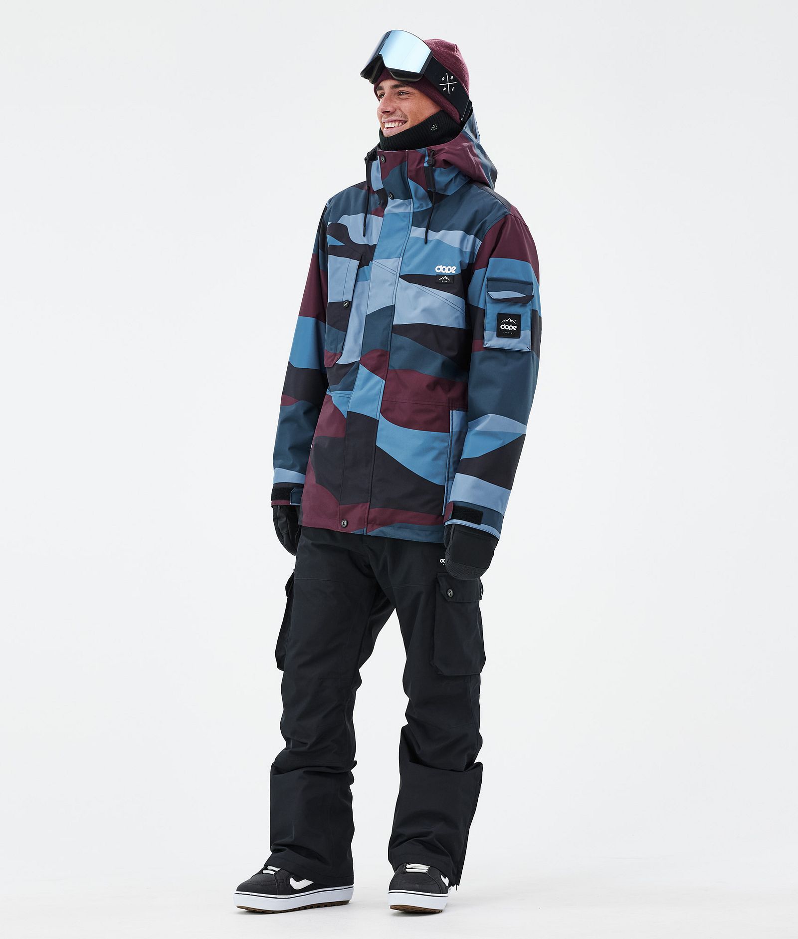 Dope Adept Snowboardoutfit Herr Shards Burgundy Blue/Blackout, Image 1 of 2