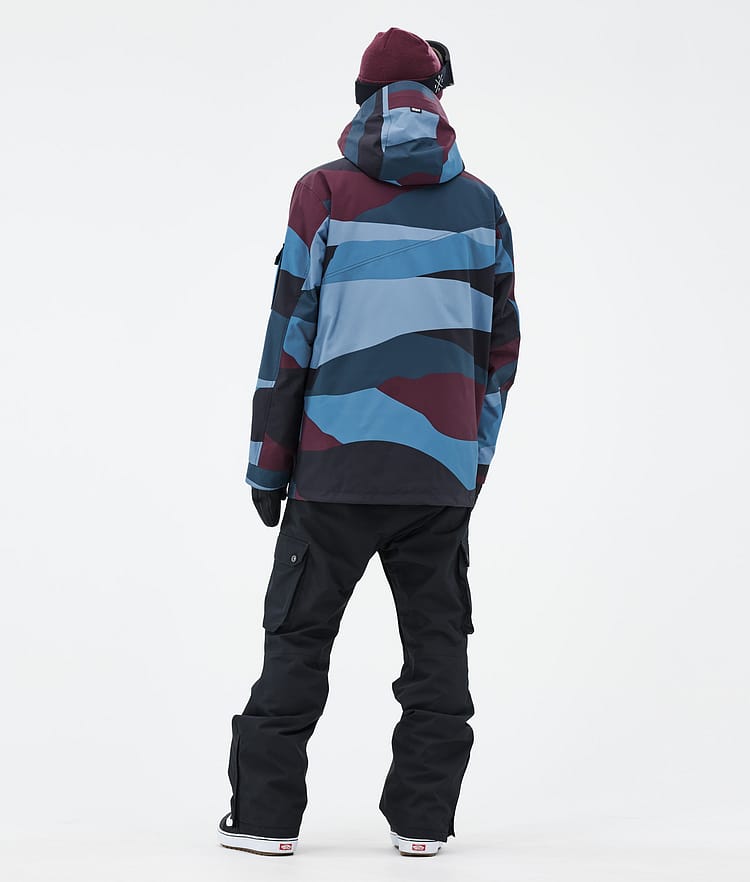 Dope Adept Snowboardoutfit Herr Shards Burgundy Blue/Blackout, Image 2 of 2