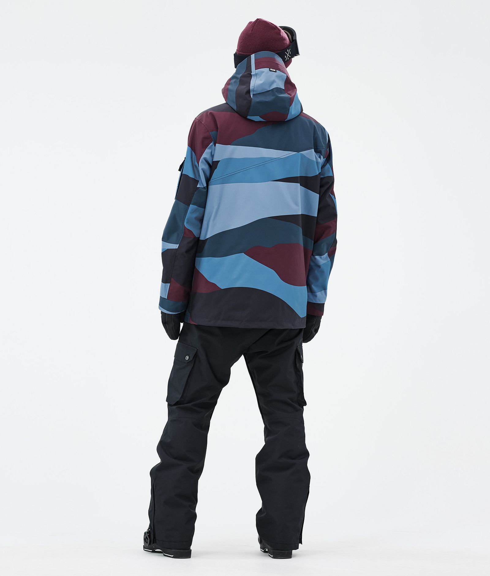 Dope Adept Skidoutfit Herr Shards Burgundy Blue/Blackout, Image 2 of 2